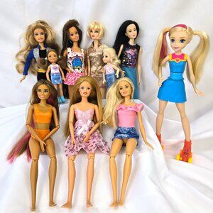 10 Barbies - some rare (see descriptions)
